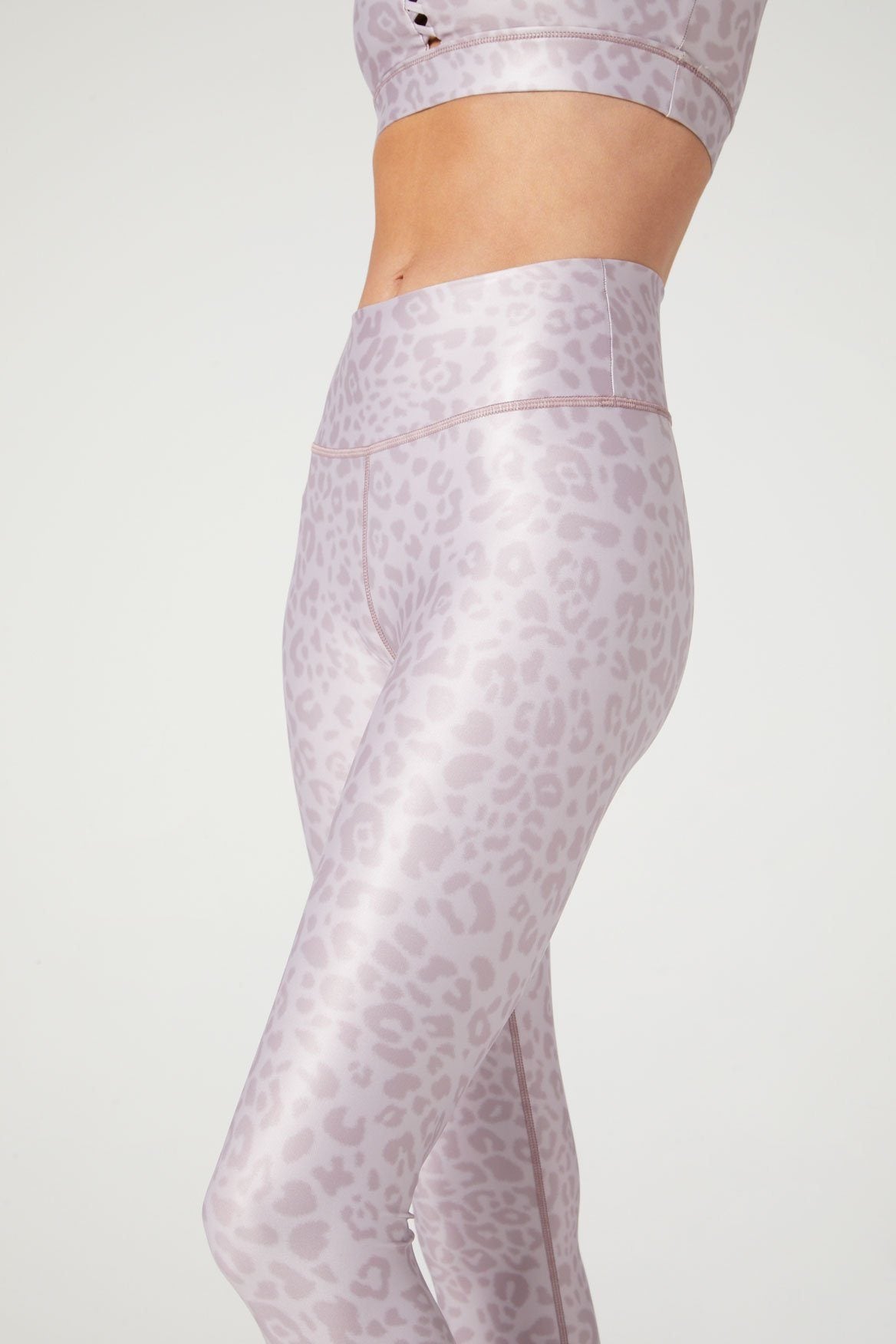 BABY PINK LEOPARD - YOGA LEGGINGS - HIGHER WAISTED