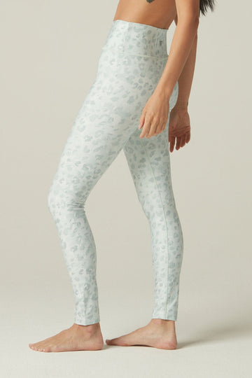 Traditional Connect Full Length Print Leggings – Blue with White